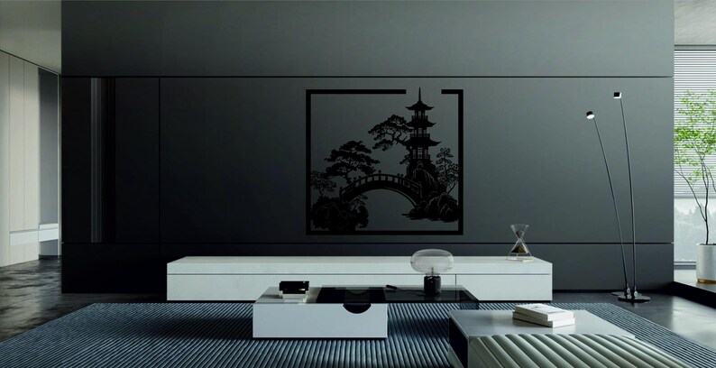 Japanese Pagoda Bridge Laser Cut File: CNC Router Vector Design ...