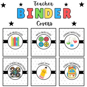 Polka Dot Binder Objective Covers and Spines, Polka Dot Binder Templates, Editable Teacher Binder Covers, Printable binder Cover Teacher