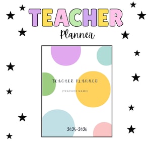 Binder Teacher Planner, Spiral Teacher Planner, Lesson Plans Template PDF, School Planner, Homeschool Planner, Teacher Binder, Printable