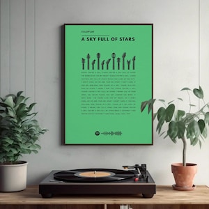 Custom Vinyl Lyrics Print, Personalised Music Poster, Customizable Music Gift, Anniversary Gift, Music Gift, Wedding Song Dance, A1/A2/A3/A4