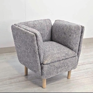 DIY Miniature Armchair Pattern PDF (Matches the Viral Sweater Sofa!), 1:6 Scale Chair Tutorial, Digital Download