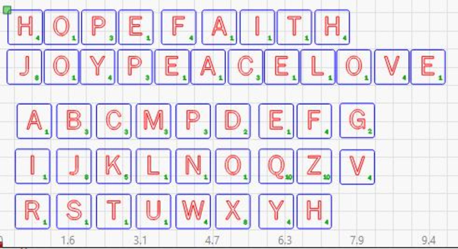 Scrabble Letters Laser Cut File for Crafts Dxf Svg Png Jpeg - Etsy