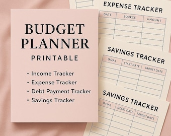 Budget Planner Printable | Weekly & Monthly Finance Tracker | Expense Tracker | Savings Template | Digital Download PDF
