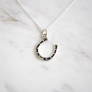 Horseshoe Necklace, Minimalist Dainty Necklace, Horse Lover Charm Necklace, Silver Horseshoe Necklace, Layering Necklace, Gift for Her