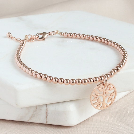 Family tree shop bracelet rose gold