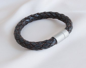 Men's Braided Leather Bracelet, Men's Leather Bracelet, Men's Braided Bracelet, Men's Brown Leather Bracelet, Men's Black Leather Bracelet