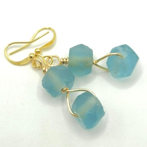 Java Glass Bead Earring ~ FREE Gift Box & GWPs ~ Afrocentric Made In Java Indonesia Ghana African Trade Recycled Sustainable Faceted Bead