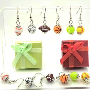 Team Apparel Earring ~ FREE Gift Box + GWPs ~ Perfect Jewelry Statement #1 MVP Fan Coach Player Gift Sport Ball Jewelry Best Present For Her