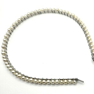 Handmade Pearl Metal Headband in Black/Silver/Gold ~ FREE Organza Gift Pouch & GWPs ~ Special Occasion Accessory For Her Best Girl Friend