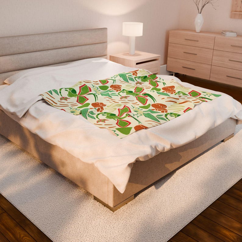 Flygon Velveteen Plush Blanket, Pokemon Cozy Throw, Trapinch Vibrava Pokemon Bedding, Gift for Pokemon Lovers, Pokemon Throw Blanket image 4