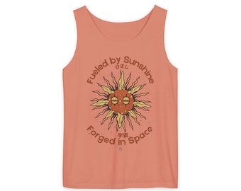 Solrock Sunshine Vibes Tank Top, Pokemon Unisex Summer Apparel, Outdoor Adventure Top, PokemonBeach Vacation Shirt,  Sunshine Lovers