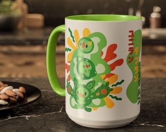 Reuniclus-mok, levendige koffiekopjes voor Pokemon-liefhebbers, Solosis Dusion leuk cadeau, grillig keukendecor, uniek drinkgerei, kerst