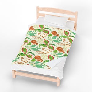 Flygon Velveteen Plush Blanket, Pokemon Cozy Throw, Trapinch Vibrava Pokemon Bedding, Gift for Pokemon Lovers, Pokemon Throw Blanket image 7
