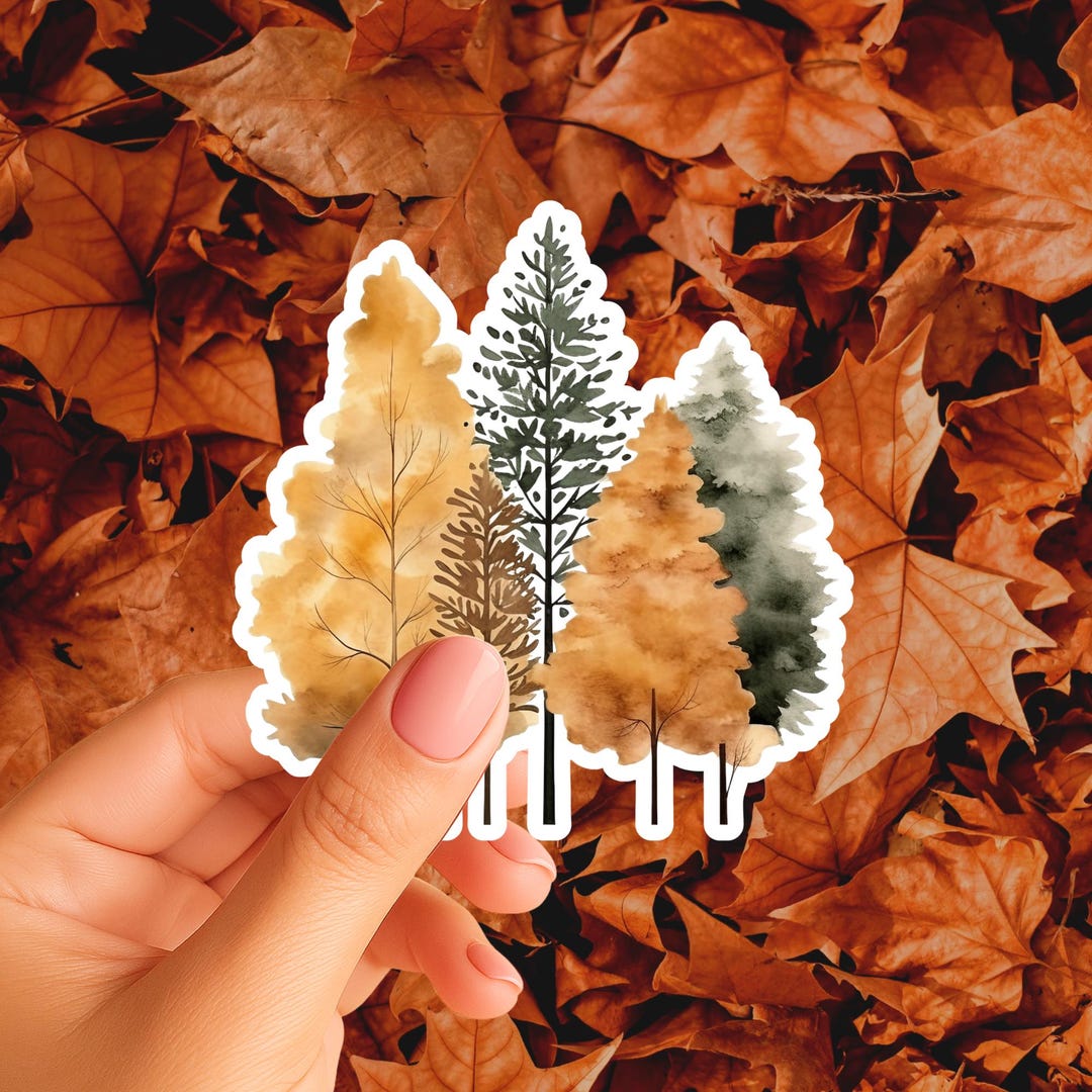 Autumn Trees Magnet, Cozy Fall Kitchen Decor, Cottagecore Fridge Magnet ...