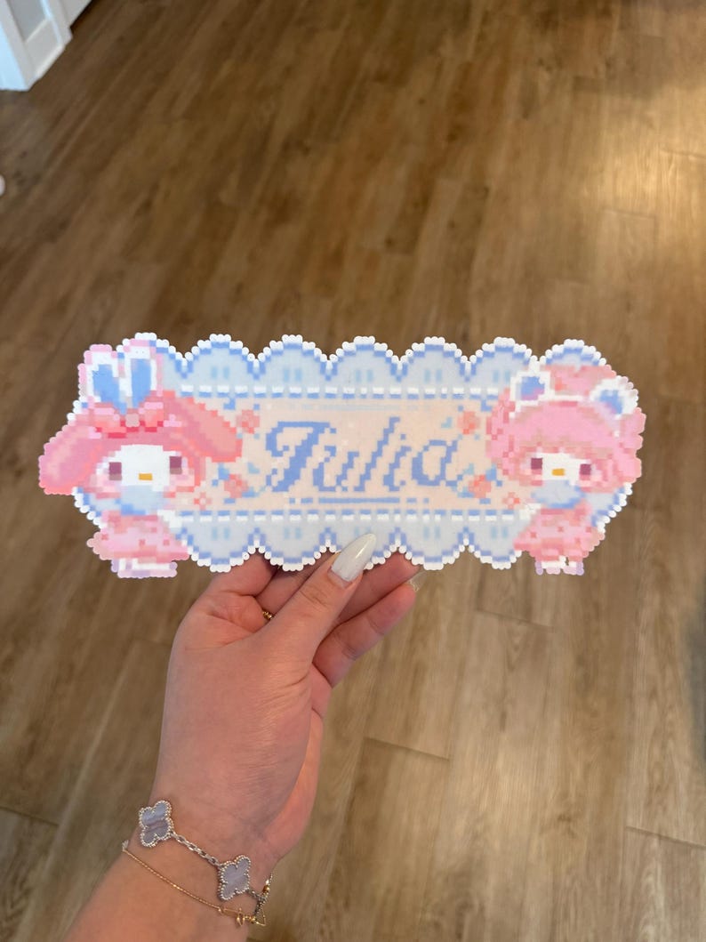 Custom!!! My Melody & My Sweet Piano Name Tag – Personalized Kawaii ...