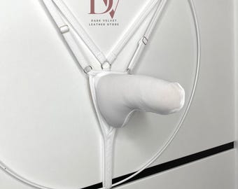 Slip da uomo elasticizzati con tasca, lingerie da sissy, costumi da bagno in spandex