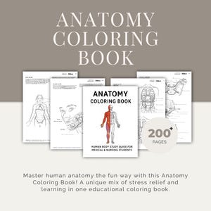 Anatomy Coloring Book | Human Body Coloring Workbook | Relaxing & Educational Coloring Pages | Medical Students, Nurses, Pre-Med | Printable