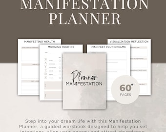Manifestation Planner | Law of Attraction Journal, Gratitude and Goal Setting Workbook for Success & Abundance