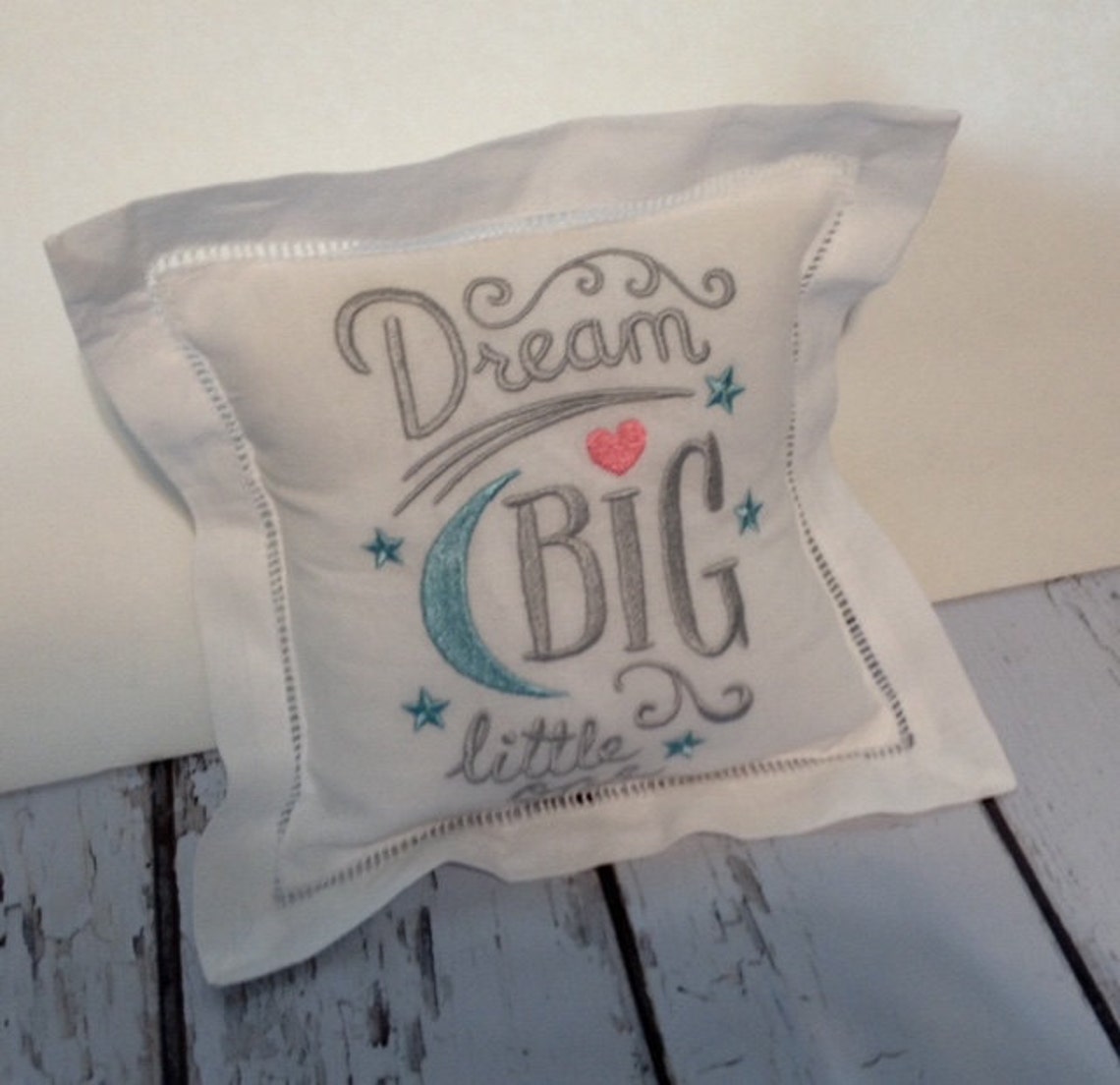 Linen Baby Nursery Embroidered Pillows 8 X 8 Machine Etsy