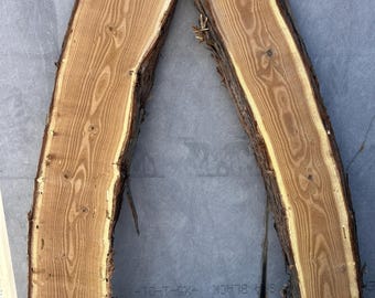 Piezas de madera de oleaster (İğde) con borde vivo: decoración rústica, opciones naturales o barnizadas, madera única hecha a mano, losa con borde sin rematar