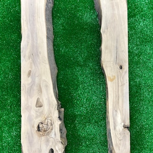 2 Pieces 20&quot; Olive Wood Slabs for DIY Art | Live Edge Raw Edge Unfinished Wood | Perfect for Crafting & Wood Projects, Live edge wood slab