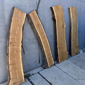 Live Edge Oleaster (İğde) Wood Pieces: Rustic Decor, Natural or Varnished Options, Unique Handmade Wood, Raw Edge Slab