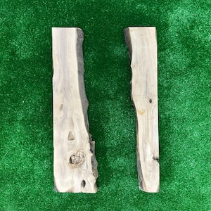 2 Pieces 18&quot; Olive Wood Slabs for DIY Art | Live Edge  Raw Edge Unfinished Wood | Perfect for Crafting & Wood Projects, Live edge wood slab