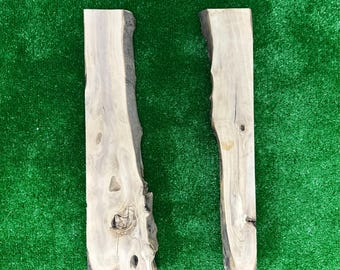 2 Pieces 18" Olive Wood Slabs for DIY Art | Live Edge  Raw Edge Unfinished Wood | Perfect for Crafting & Wood Projects, Live edge wood slab