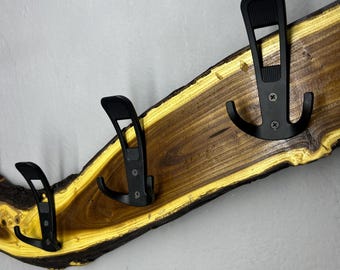 Made to Order, Oleaster Wood Coat Rack Wall Mount | Wood Coat Hanger | Rustic Wall Coat Rack | Wall Coat Rack | Wall Mounted Coat Rack