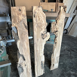 Live Edge Olive Wood for Resin Art Projects, Natural Olive Wood Slabs for Epoxy Pouring, Olive Wood Boards for DIY Woodworking & Epoxy Art