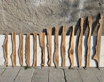 2 Pieces Olive Wood Slabs for DIY Art | Live Edge Raw Edge Unfinished Wood | Perfect for Crafting & Wood Projects, Live Edge Wood Slab