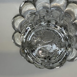 Vintage Clear Pressed Glass Flower Candle Holder – Tealight or Votive Size