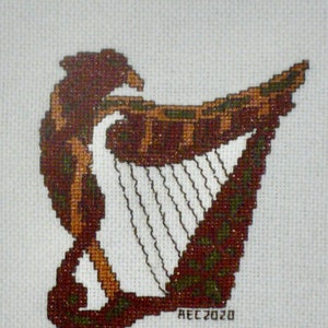 Clairseach Iolair (Eagle Harp) Cross Stitch Pattern