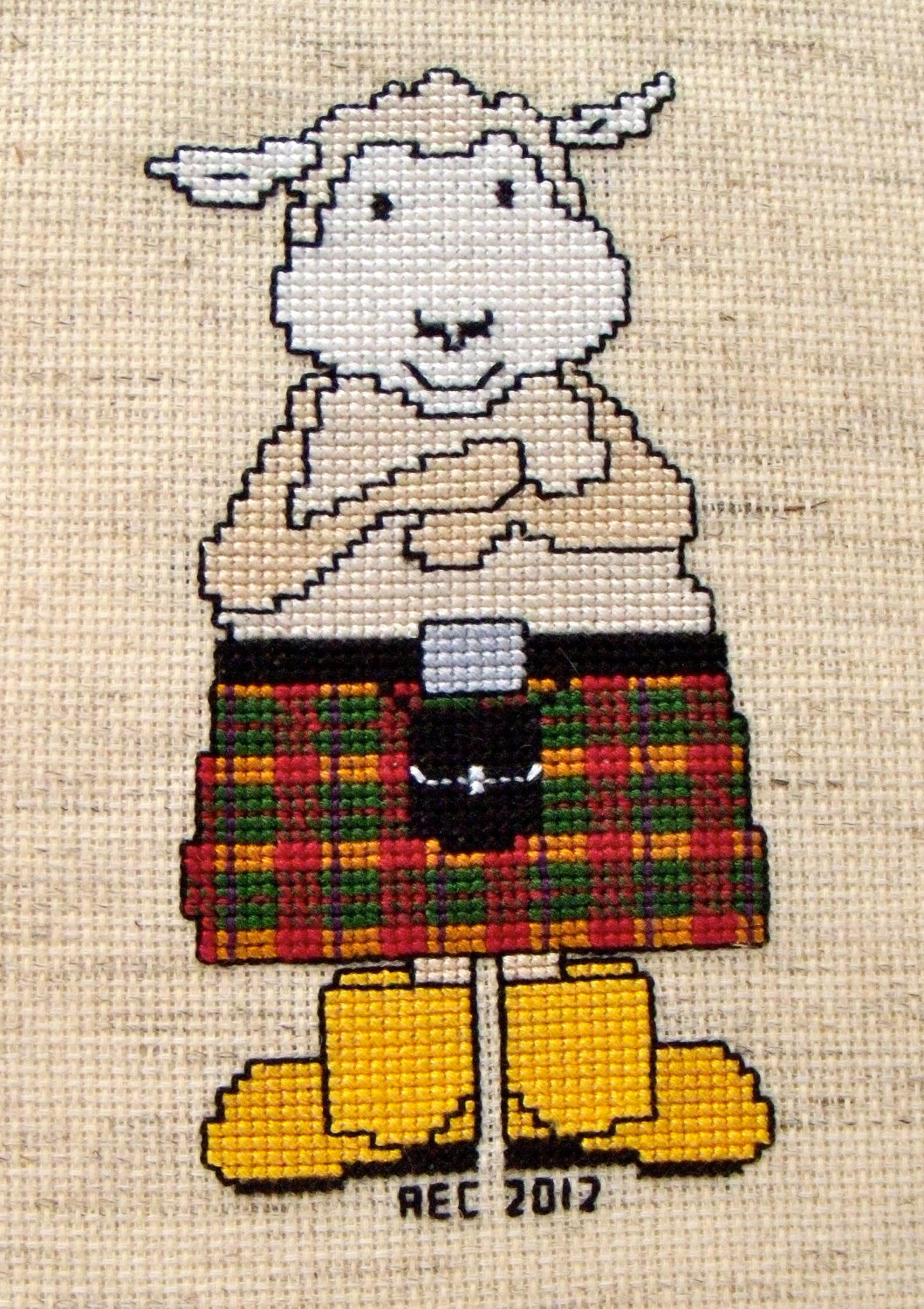 Three Scottish Sheep Cross Stitch Pattern Set - Etsy UK
