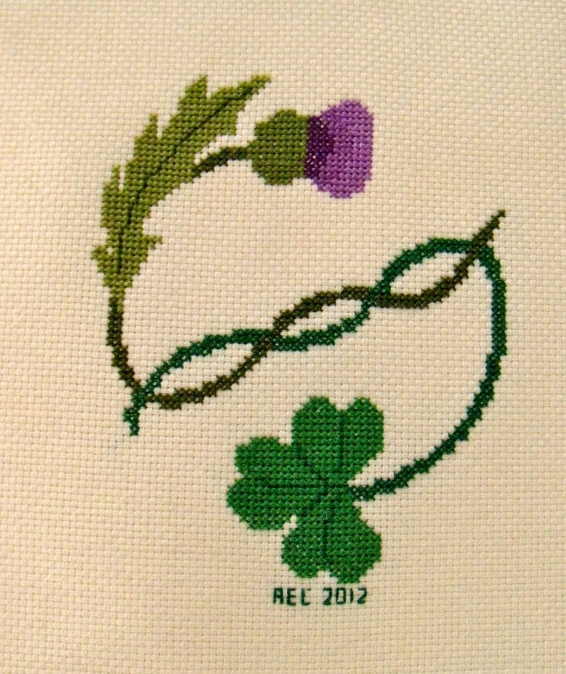 Thistle & Shamrock Cross Stitch Pattern - Etsy