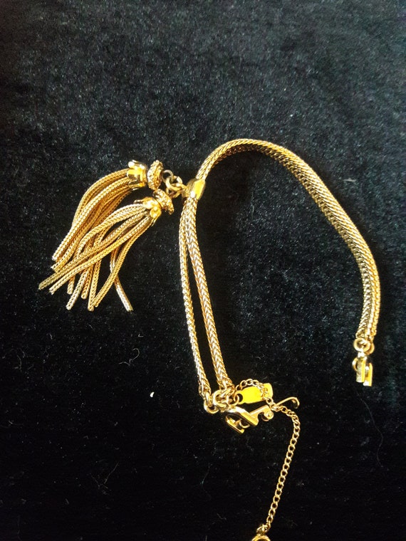 Vint MONET Double Chain w/Double Dangling Tassels 