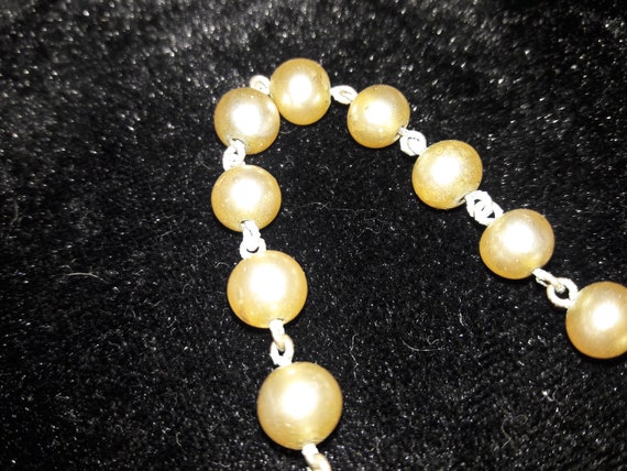 Vint OLEET Faux Pearl bracelet w/ OLEET Acrylic M… - image 2