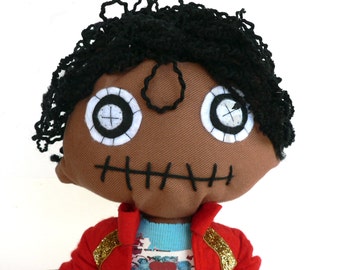 Michael Jackson Rag Doll, Michael Jackson Doll,Michael Jackson Cloth Doll, Fabric Doll, Michael Jackson Stuffed Doll,Michael Jackson art toy