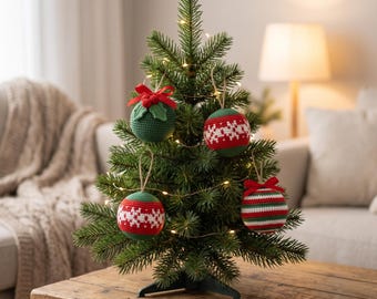 Set of 3 Christmas Bauble Crochet Patterns (PDF Download)