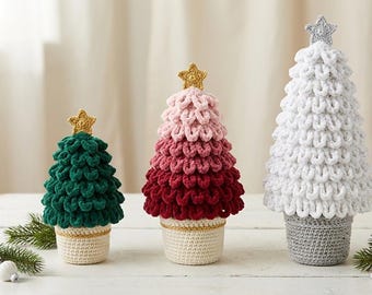 Crochet Christmas Tree Pattern | Loopy Fringe Loop Stitch Xmas Decor (PDF Download)