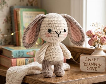 Crochet Bunny Pattern PDF | Amigurumi Rabbit Plush Tutorial | DIY Nursery Gift | Easy Beginner Crochet