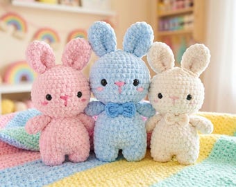 Crochet Bunny Pattern: DIY stuffed animals and plushies (PDF Pattern)
