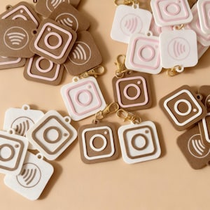 NFC-nyckelring: Instagram, länktagg för sociala medier för nätverkande / väskberlock