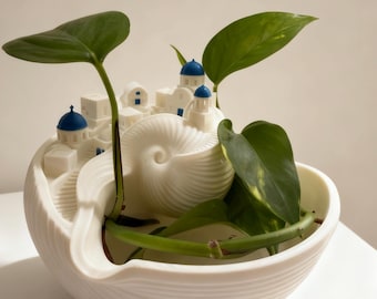Santorini Seashell Catchall Bowl: Coastal Key Entrance Holder