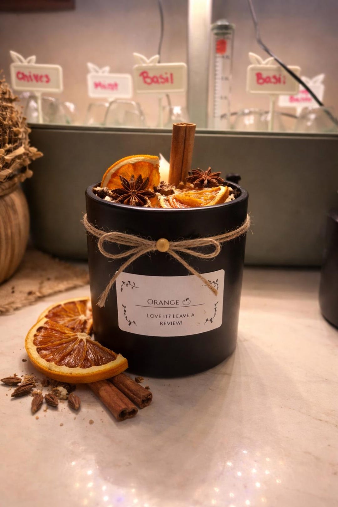 Handmade Soy Beeswax Candle With Crystals - Etsy