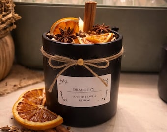 Handmade Soy Beeswax Candle with Crystals