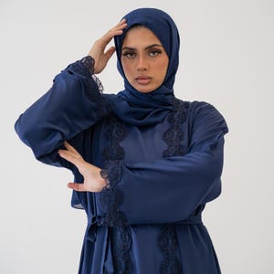 Lace Detail 4 Piece Abaya