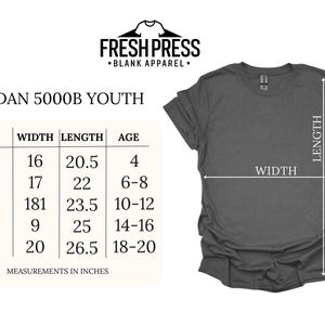 Gildan 5000 Blank Shirt Heavy Cotton – Plain Tees for Printing | Unisex Adult, Youth & Toddler Tees | T-Shirt Bulk Wholesale | 5100P 5000B bild 7