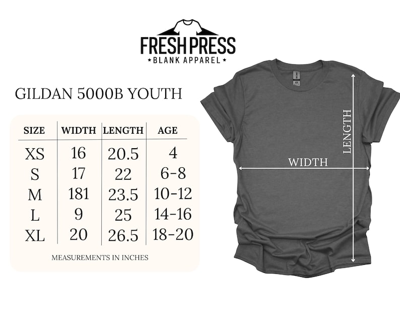 Gildan 5000 Blank Shirt Heavy Cotton – Plain Tees for Printing | Unisex Adult, Youth & Toddler Tees | T-Shirt Bulk Wholesale | 5100P 5000B bild 7