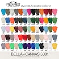 Bella Canvas Adult Unisex 3001 Wholesale Blank Shirt, Perfect For Embroidery, DTF\/DTG Printing Shirts, Crafters, Screen Printers, HTV Vinyl